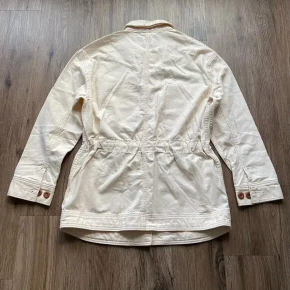 Everlane The Cinchable Chore Jacket Women's S Bone Inner Drawstring Pockets - Picture 5 of 11